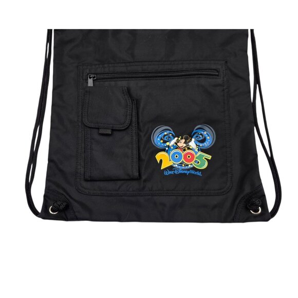 Walt Disney World Black Drawstring Backpack, 2005 - Picture 3 of 8